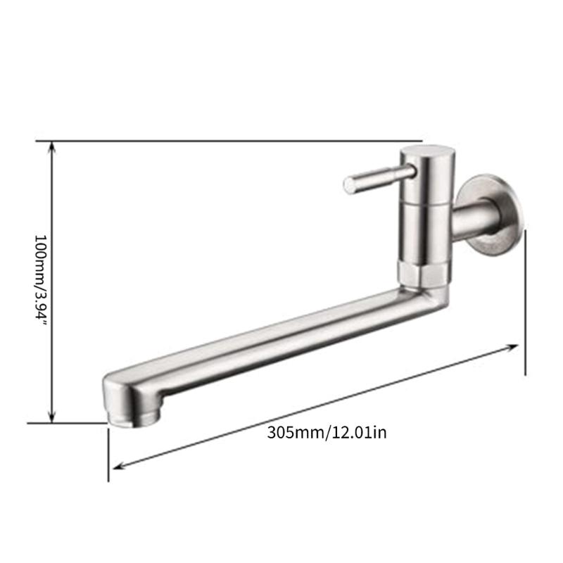 Wandmontage Küchenarmatur mit langer Auslauflänge Einfache Installation & Praktische Designs Spültischarmatur Edelstahl Spültischarmatur