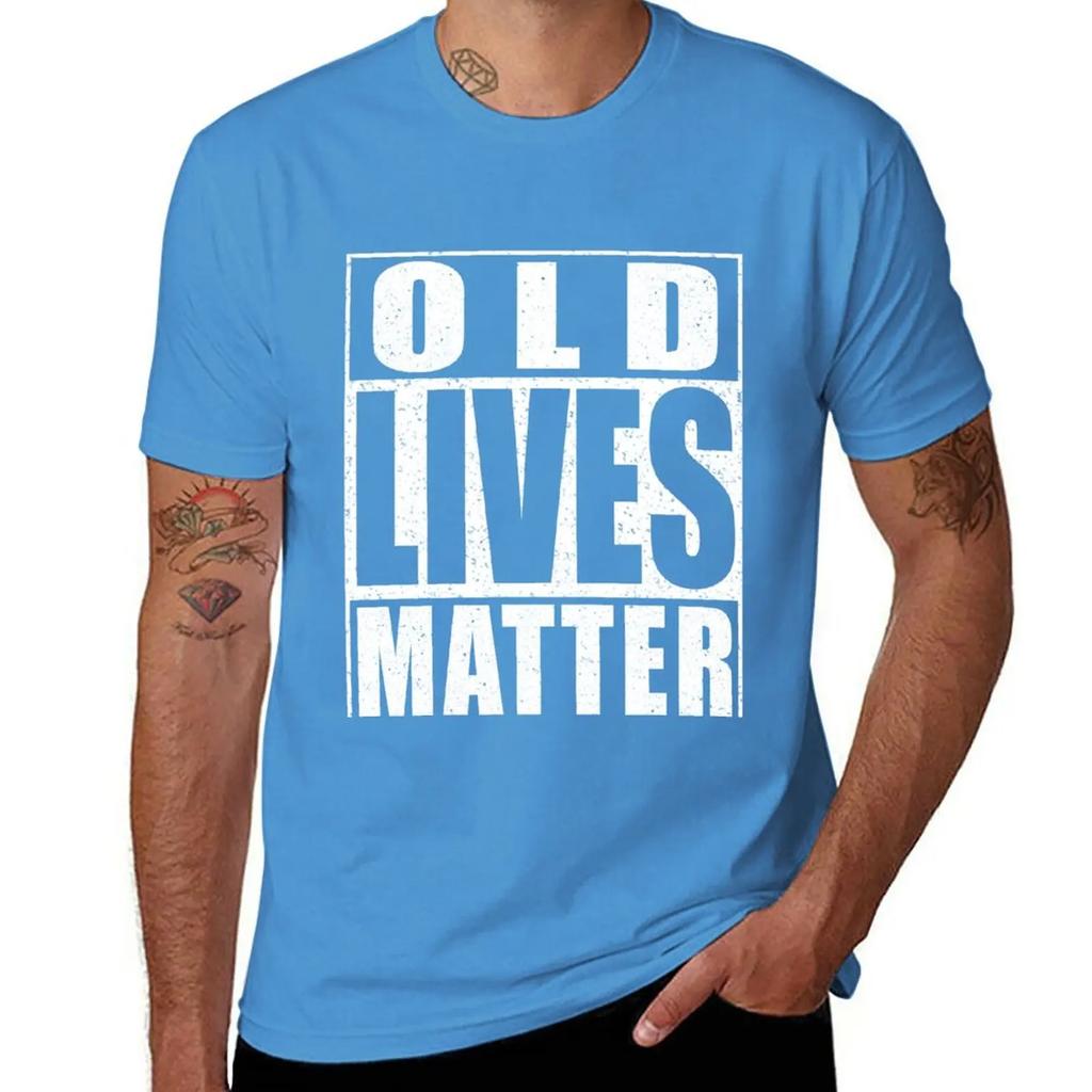 Old Lives Matter T-Shirt tops quick drying boys whites anime clothes t shirts casual stylish
