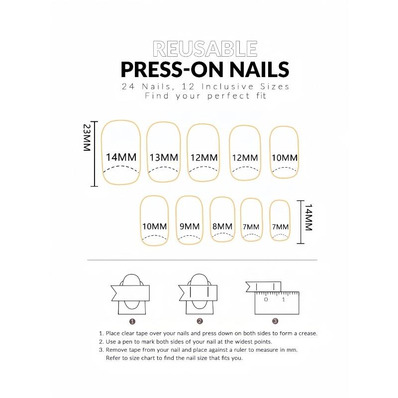 24 Stück Metallisch Glänzend Gotischer Stil Rosa Unifarbene Nagelaufkleber, Geeignet Für Frauen Mädchen Falsche Nägel Press-On Nägel Nagelzubehör