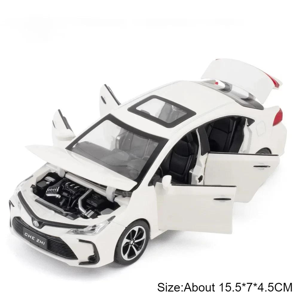 1:32 Scale GR86 Corolla Car Model Toy Doors Opened Music Light Pull Back Miniature Vehicle Models Living Room Decoration