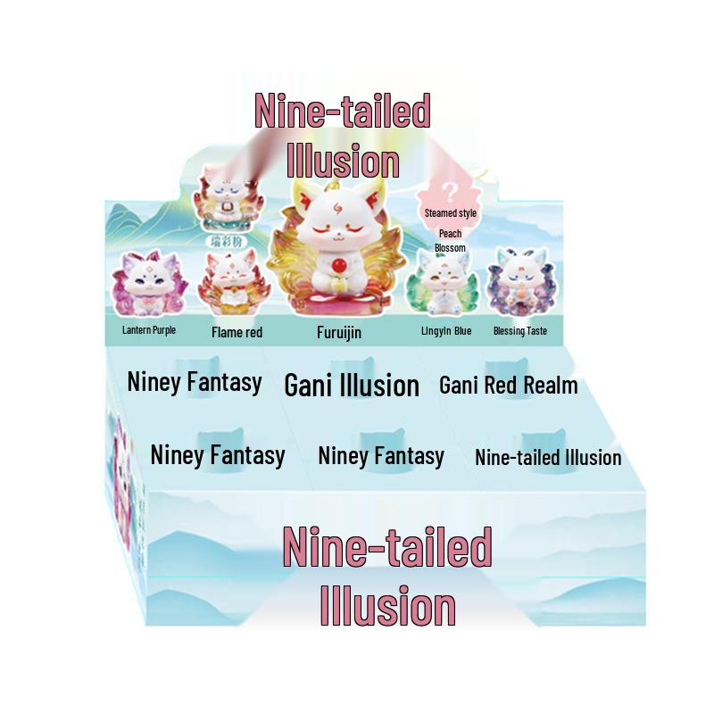 Douyin Trendiges Plüschtier Neunschwänziger Fuchs - Niedliche Blindbox Harzornament