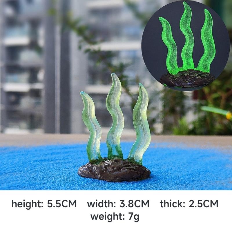 Aquariums Glowing Resin Coral Decoration Fishtanks AquaticUnderwater Ornament Landscaping Safety Decor for Fish Shirmps