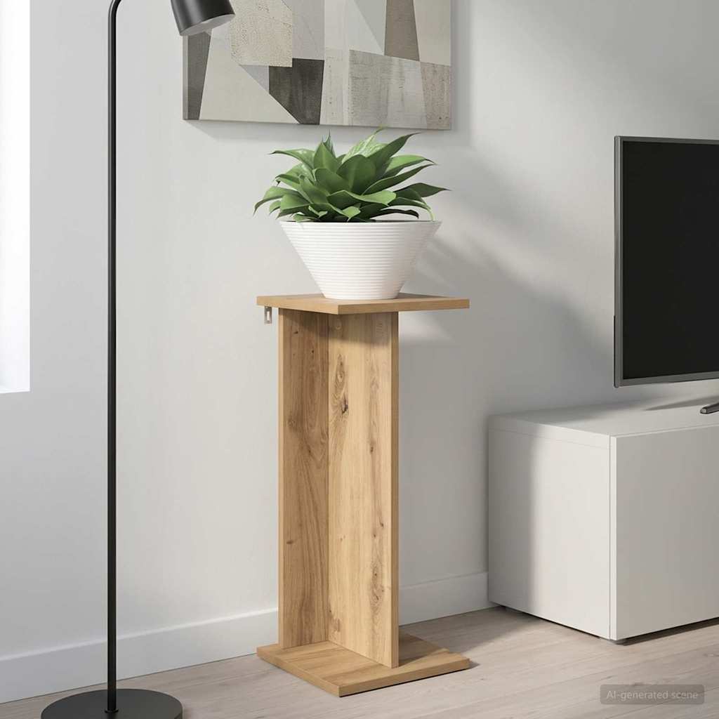 Plant Stand Artisan Oak 25 x 25.5 x 60.5 cm Particleboard