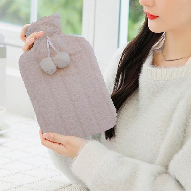 2000ml Hot Water Bottle with Cover Hand Warmer Warming Bag Winter Christmas Gift for Mother Women Girlfriend