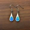 Hawaiian Ocean-Style Opal Teardrop Earrings