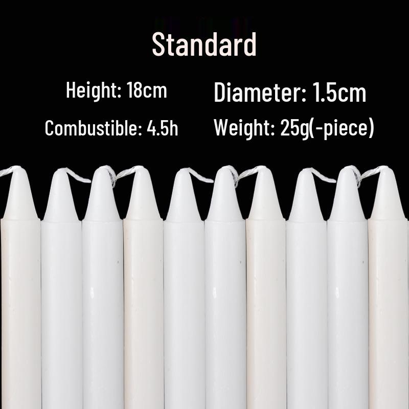 Red and White Long-Burning Smokeless & Odorless Emergency Candles for Power Outages & Disaster Prevention with Silk Flowers