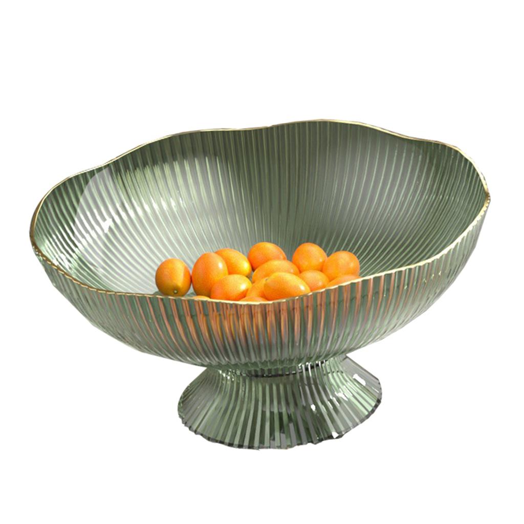 Plastic Footed Fruit Plate with Draining Hole Detachable Base Household Living Room Coffee Table Fruit Candy Snack