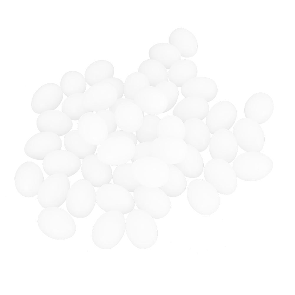 50PCS Plastic Durable Special Purpose Simulation Lifelike Fake Bird Pigeon Nest Hatching Induced EggsFull Core Fake Eggs