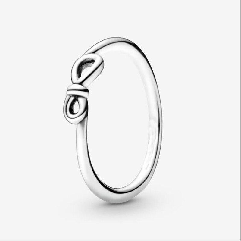 New 925 Sterling Silver Pan Ring Forever Symbol Rosette Ring For Women Wedding Party Gift Fashion Jewelry