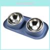 Stainless Steel Pet Bowl With Neck Protection Prevents Leakage Wholesale Cat And Dog Feeding Supplies