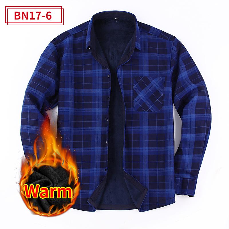 Men's Winter Flannel Shirt Jackets With Sherpa Lined Long Sleeve Button Down Fleece Shirts for Men Casual Warm Plaid Thermal Shirt With Pockets