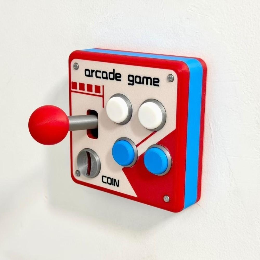 Retro Arcade Style Switch Panel Cover Joystick Design Switch Button Decorative Cover