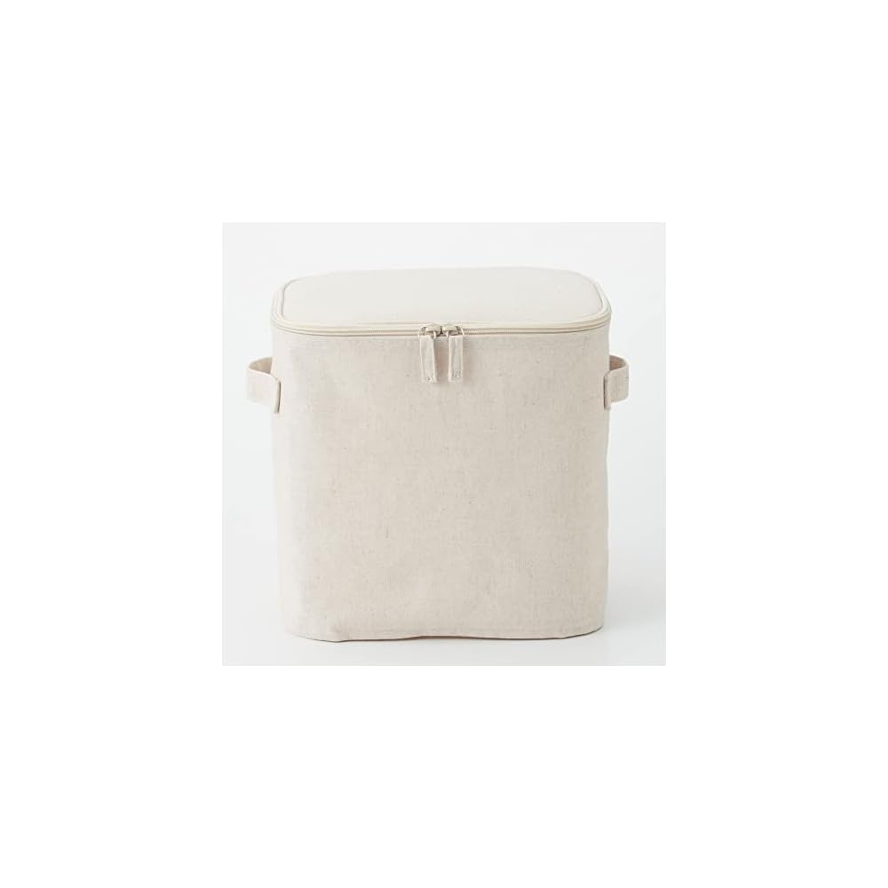 MUJI Soft Box, Medium, 185cm (W) X 26cm (D) X 26cm (H), Polyester Linen, Rectangular, with Lid,