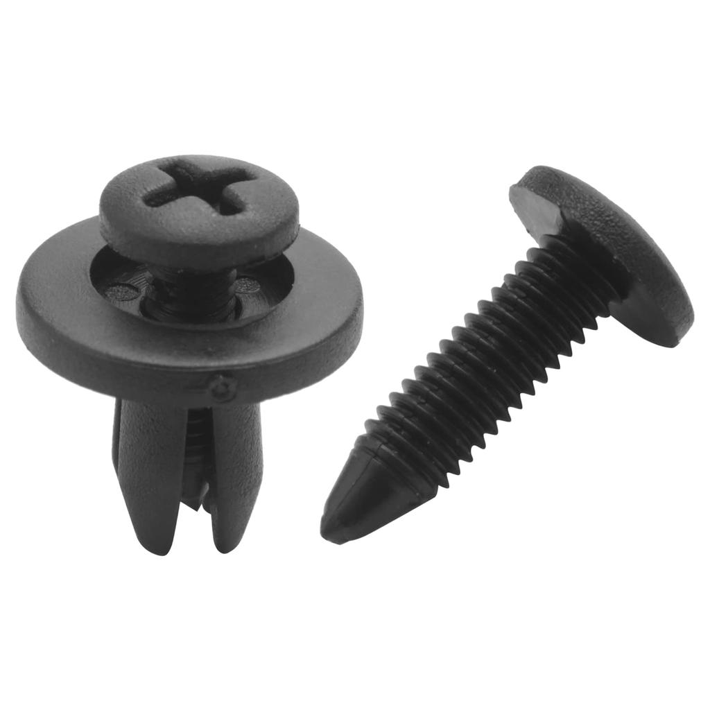 Plouluyt 50pcs 6mm Plastic Push Type Rivet Bumper Pin Clips