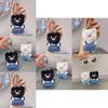 Plush Angry Cat Keychain With Denim Overalls For Anime Collectors And Gift Givers