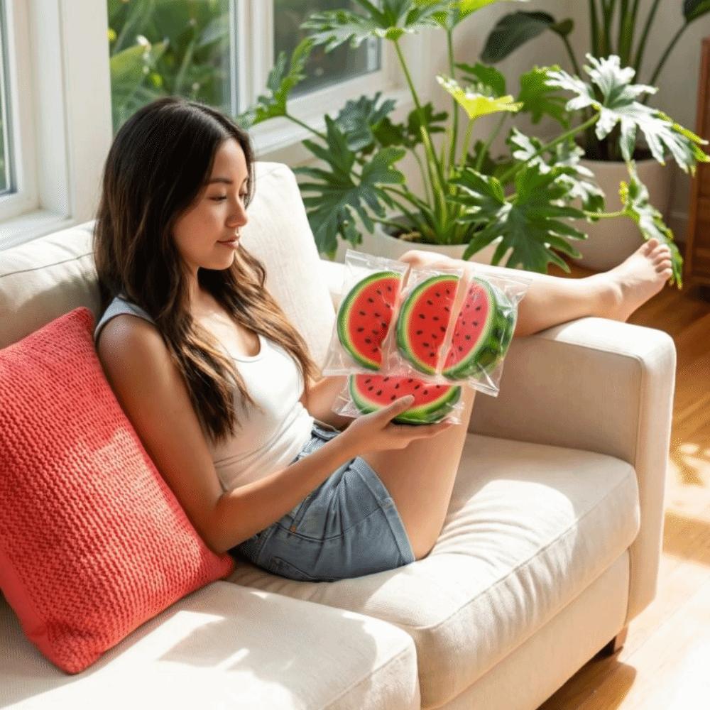 Realistic Watermelon Squeeze Toy Simulation Fruit Slow Rebound Toy Kids Adults