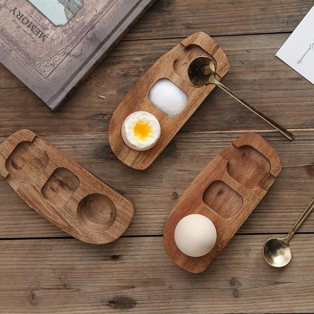 Egg Tray with Egg Cup Holder, Kitchen Gadget for Breakfast Display