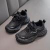 2025 Spring New Children's Sports Shoes Soft Sole Boys Running Shoes Leather Upper Middle and Older Children's Students Casual Shoes Foreign Trade