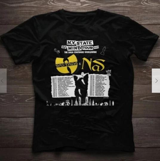 

WuTang Clan & Nas NY State Of Mind Tour 2023 TShirt The Saga Continues Worldwide L