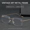 Rimless Eyeglass Frames Minimalist Square Eyeglass Frames Metal Eyeglass Frames Hypoallergenic Unisex Eyewear For Business Daily