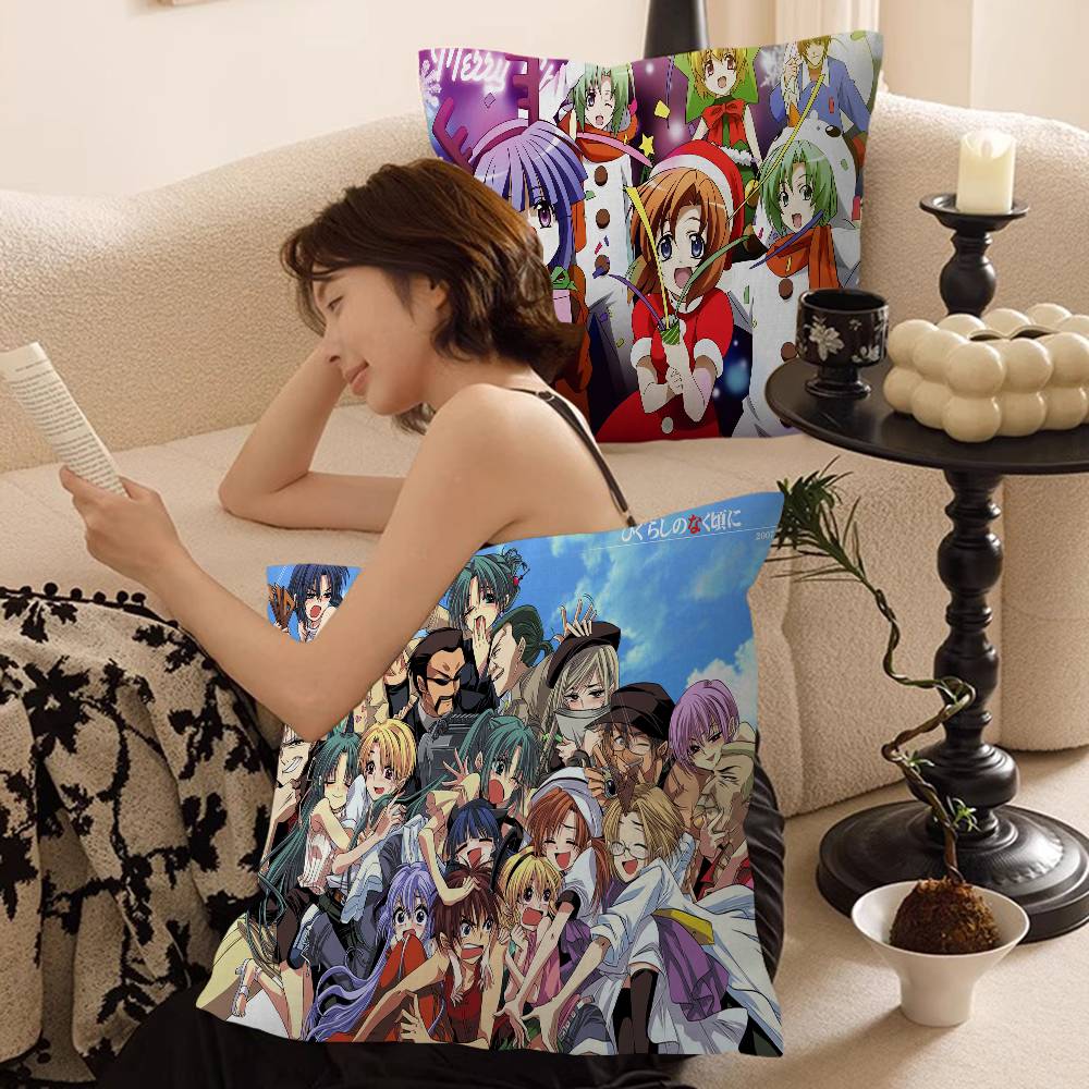 Higurashi no Naku Koro ni Maple Design Cushion Cover Happy Autumn Harvest decor Holiday Decorati Pillow Cover