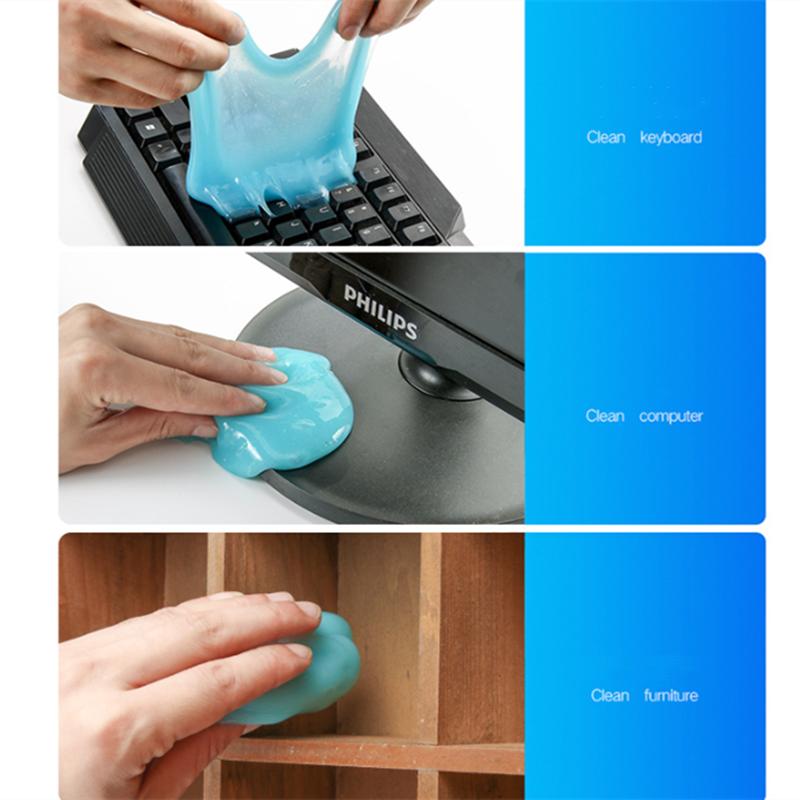 160g Car Home Super Dust Clean Clay Keyboard Cleaner Air Vent Outlet Slime Toys Cleaning Gel Auto Mud USB Laptop Glue