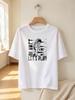 Unisex T-shirt Space Astronaut Print Loose Casual Daily Soft Fashion Top
