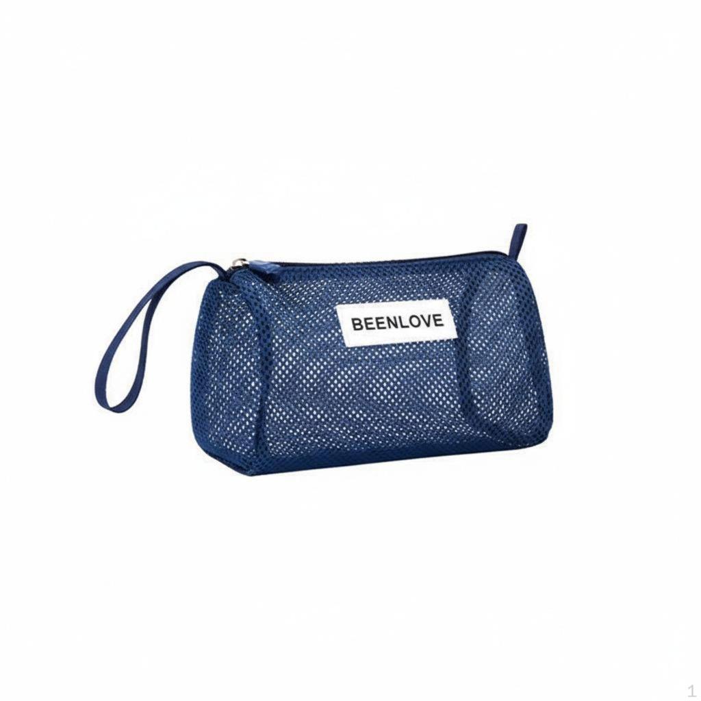Mesh Zipper Pouch QuickEvaporating Wash Bag Breathable SeeThrough Organizer for Beachgoers,