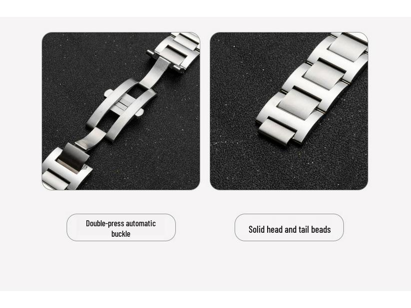 Stainless Steel Replacement Strap for Cartier Ballon Bleu - Men's & Women's Convex Mouth Watch Bracelet