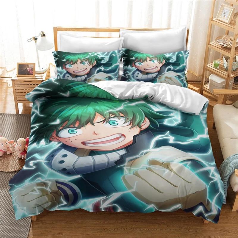 Popular Anime My Hero Academia 3d Bedding Set Duvet Cover Set Pillowcase All Might Bakugou Katsuki Comforter Cover Set Drop Ship