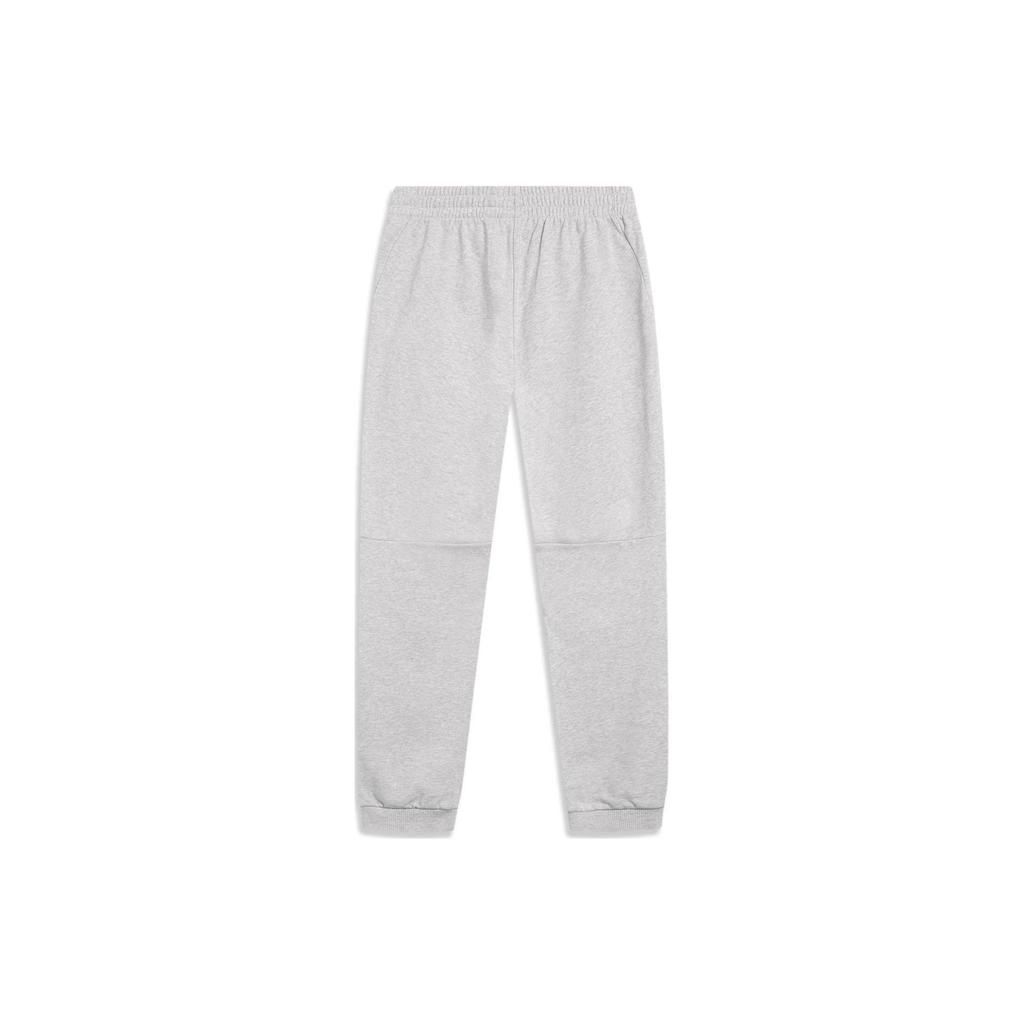 Li Ning Sports Lifestyle Series Letter Logo Printed Cuffed Knit Joggers Men Joggers Light-Mixed-Yellow Flower-Gray AKLU953-2