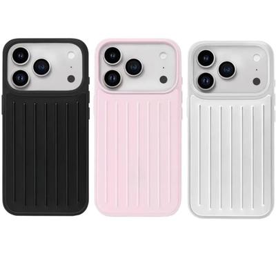Zaawansowane Minimalistyczne Etui 3D ze Stopu Aluminium z Falistym Paskiem Stylowe Etui Dla IPhone 17 Pro Max 16 15 14 13 Wytrzymała Ochrona Tyłu Biznesowe Pokrowiec na Bagaż