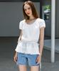 HYFVE Frill Shirred String Blouse