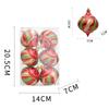 6Pcs Christmas Decoration Onion Shape Ball Christmas Tree Hanging Spiral Cone Ball Ornament