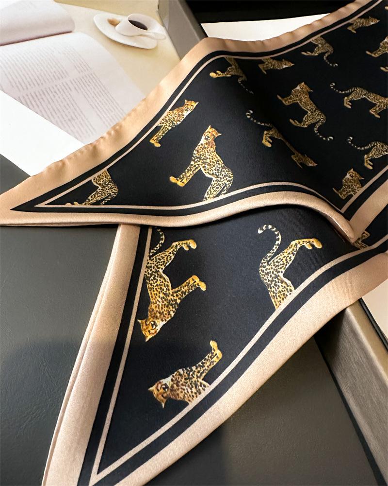 Luxury Head Scarf Hair Neck Scarves For Women Purse Bag Scarfs For Handbags Silky Long Thin Satin Headscarf Fashion