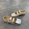 Autumn New Year 2025 French Flat Bottom Shallow Mouth Fashion Foreign Style Absolute Sub-belt Versatile Mary Jane Shoes Ladies