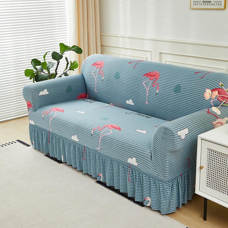 Elastic Sofa Cover All-Inclusive Cover Nordic Style Sofa Cover Non-Slip Fabric Skirt Sofa Cover