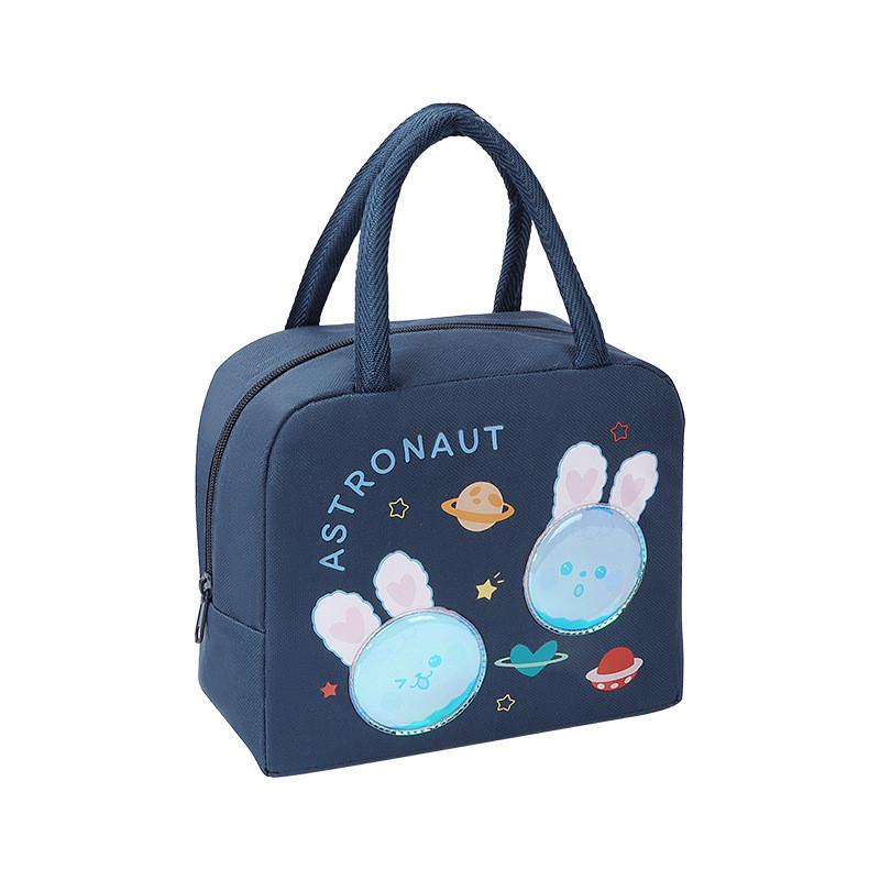 Lunch Bag Cartoon Oxford Cloth Aluminum Foil Insulated Bento Bag For School
