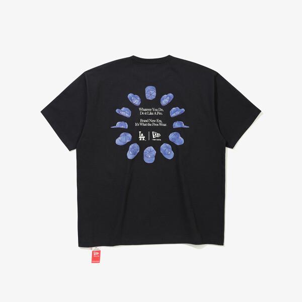 New Era Mlb La Dodgers 59fifTy Circle T shirT bLack