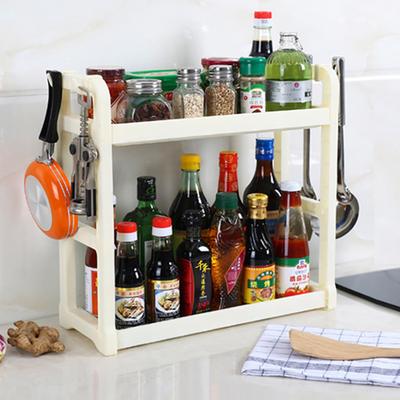 Multifunction Double Layer Kitchen Storage Rack for Bottle Dishes Snacks