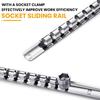 New 1/4 3/8 1/2 Inch Storage Rack Stainless Steel With 16 Clips Organizer Tray Holder