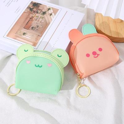 Cartoon Jelly Color Cute Animal Coin Purse Gift Couple Zipper Wallet
