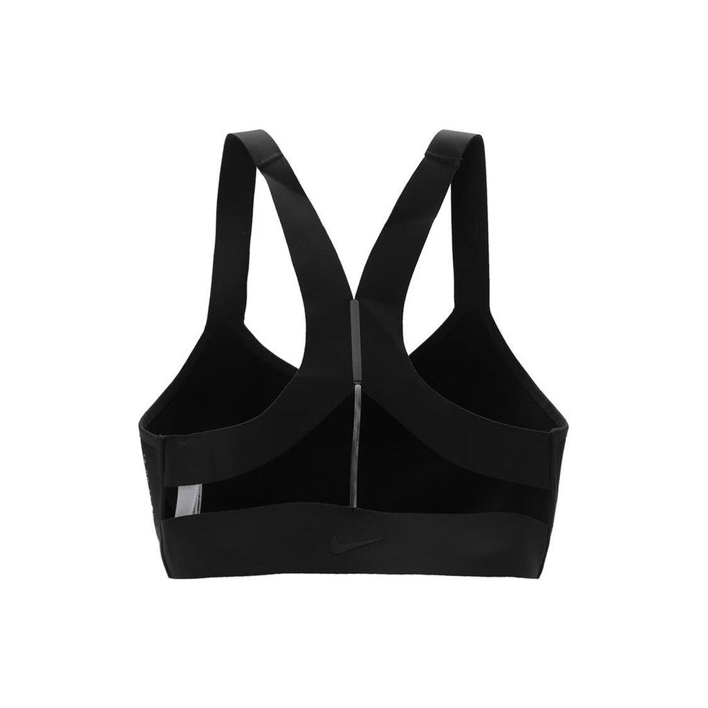 Nike Solid Color Cross-Body Sports Bra Women Underwear Black AT3477-080
