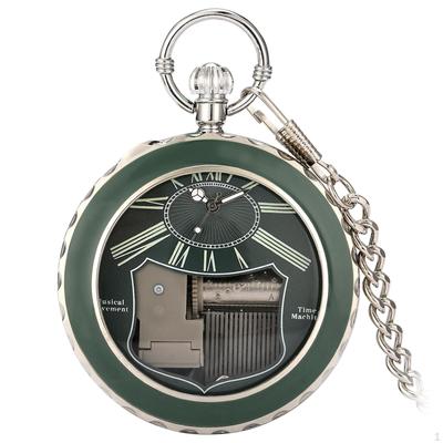 Musikalisches Uhrwerk/ Einzigartige Kunstsammlerstücke Vintage mit Kette Glatt/ für Abschluss Herren/