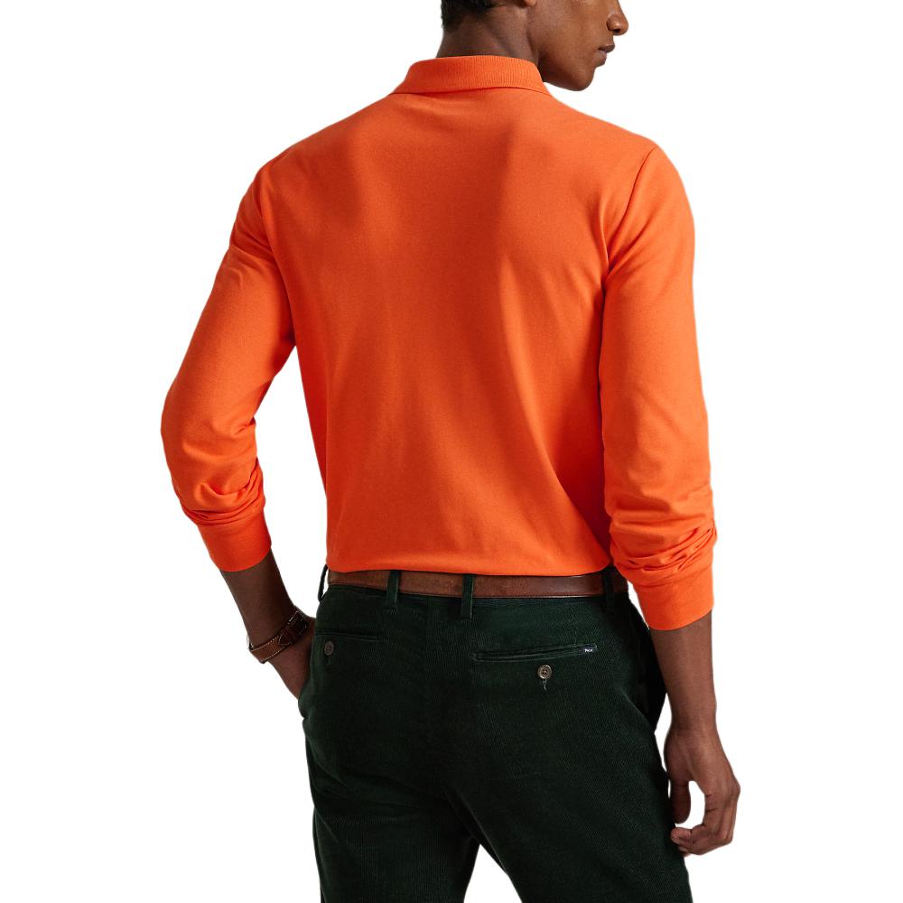 Polo Ralph Lauren Slim Fit Ribbed Cuff Embroidered Pony Long Sleeve Polo Shirt Men Tops MNPOKNI16824697-800