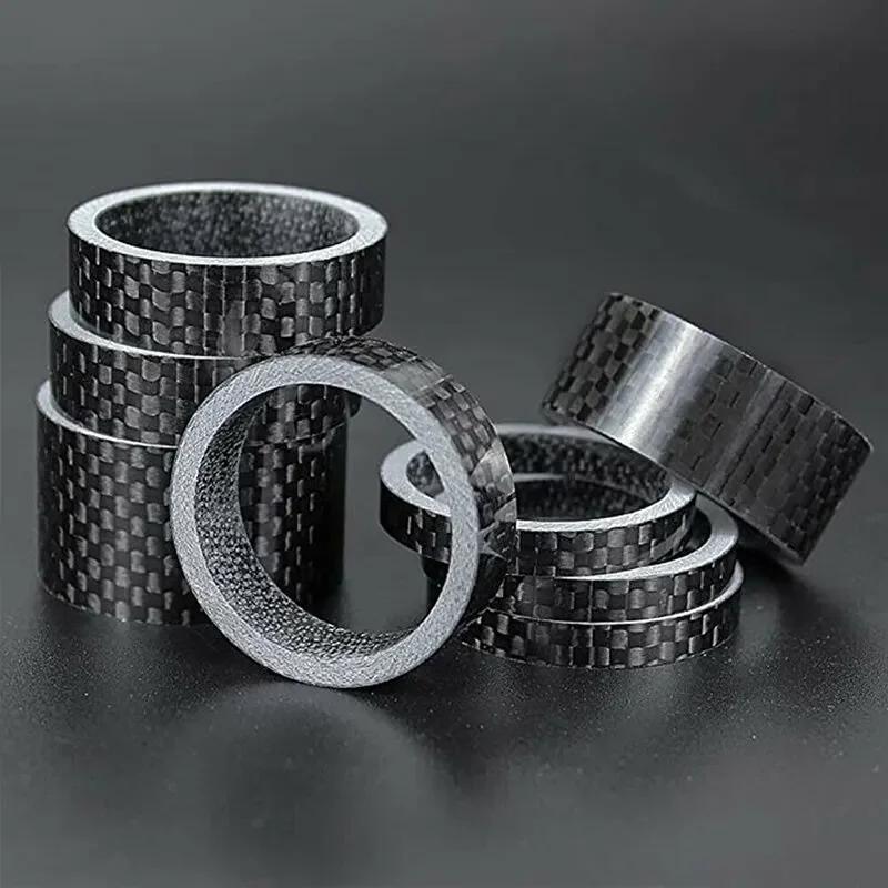 

11PCS Bicycle front fork headset gasket Bicycle Carbon Fiber Spacer 2/3/5/10/15/20mm MTB Headset Washer 28.6mm Fork Tube Spacer