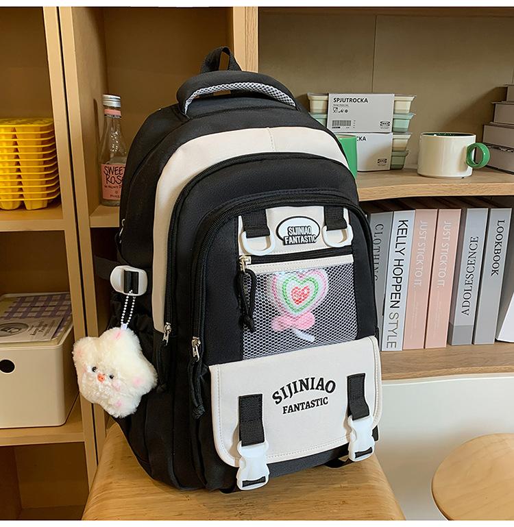 The Schoolbag Is High-value, Cute and Fresh, and the Schoolbag Is Casual, Simple, Lightweight, Versatile and Large-capacity.