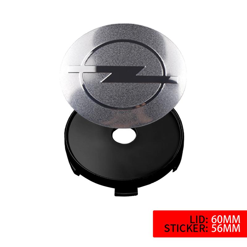 4Pcs 56/60MM Car Styling Aluminum Wheel Center Hub Cap Stickers For Opel Corsa Astra Insignia OPC Corsa Mokka Vectra Accessories
