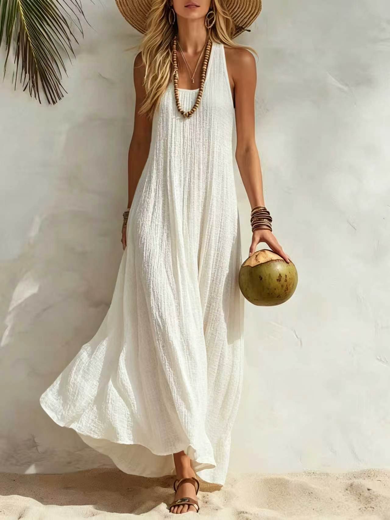 2026 Summer Cross-border European and American Independent Station Hot New Women s Tank Swimmer Beach Resort Loose Dress for Women S