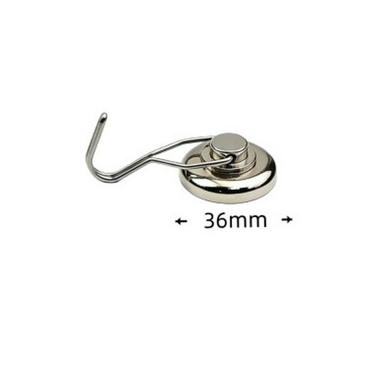 360° Rotating Neodymium Magnetic Hook - Punch-Free, Trace-Free, Industrial Grade for Wall Hanging